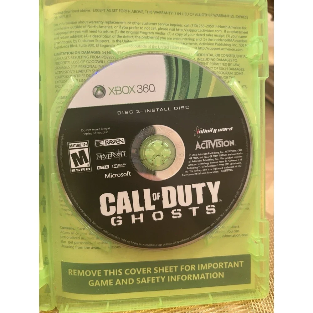 Call of Duty Ghosts Xbox 360 Complete In Box- FAST FREE SHIPPING 🔥
